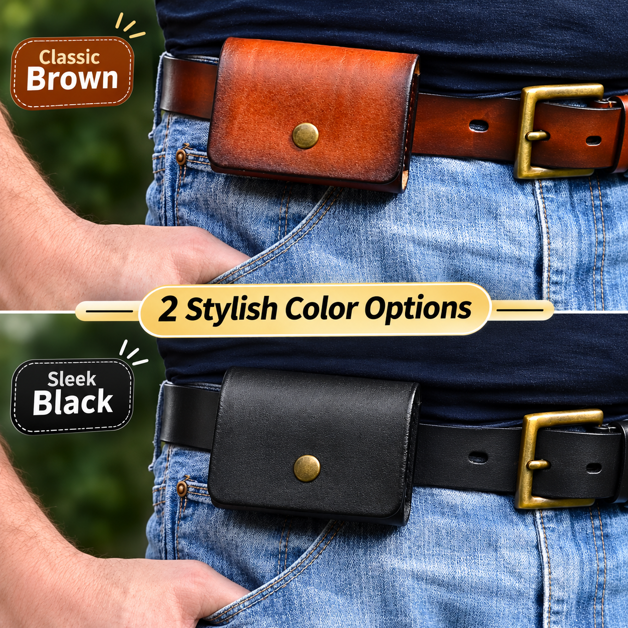 Cow Boy Compact Wallet With Belt
