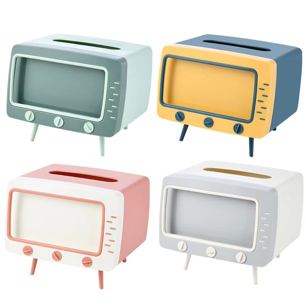 TV Style Phone Holder Tissue Box