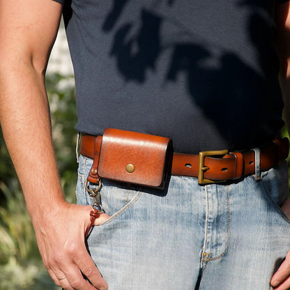 Cow Boy Compact Wallet With Belt