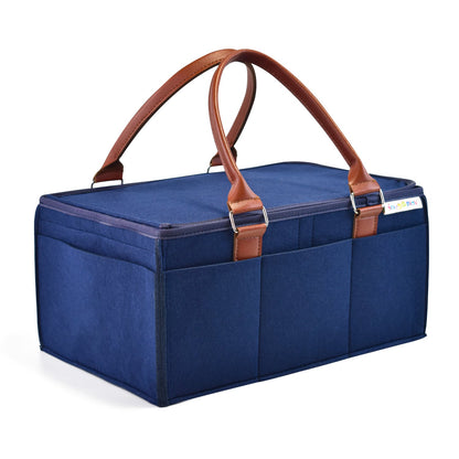 Diaper Caddy Large Size with Lid  Portable Diaper Organizer Bag