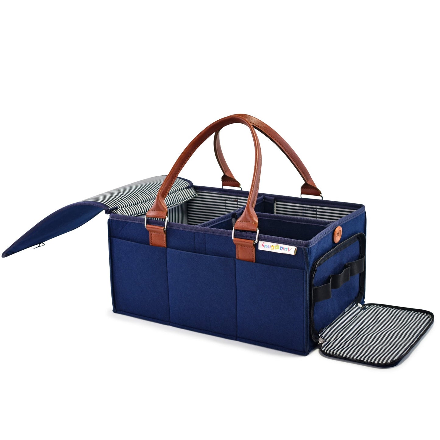 Diaper Caddy Large Size with Lid  Portable Diaper Organizer Bag