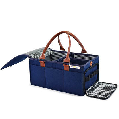 Diaper Caddy Large Size with Lid  Portable Diaper Organizer Bag