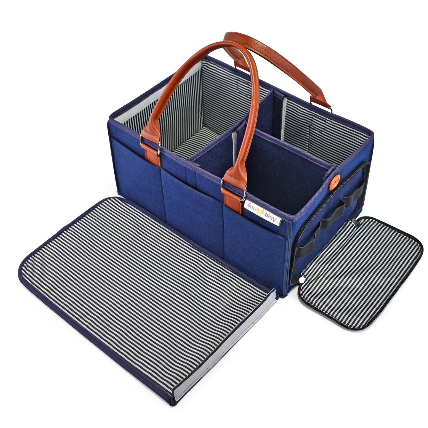Diaper Caddy Large Size with Lid  Portable Diaper Organizer Bag