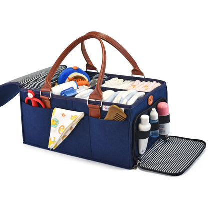 Diaper Caddy Large Size with Lid  Portable Diaper Organizer Bag