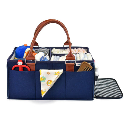 Diaper Caddy Large Size with Lid  Portable Diaper Organizer Bag