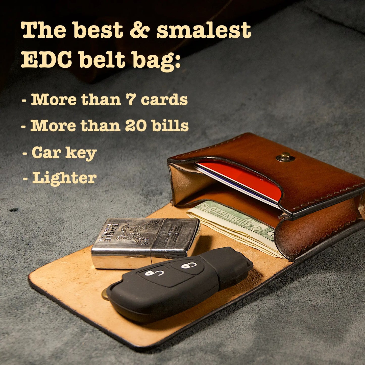 Cow Boy Compact Wallet With Belt