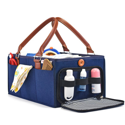Diaper Caddy Large Size with Lid  Portable Diaper Organizer Bag
