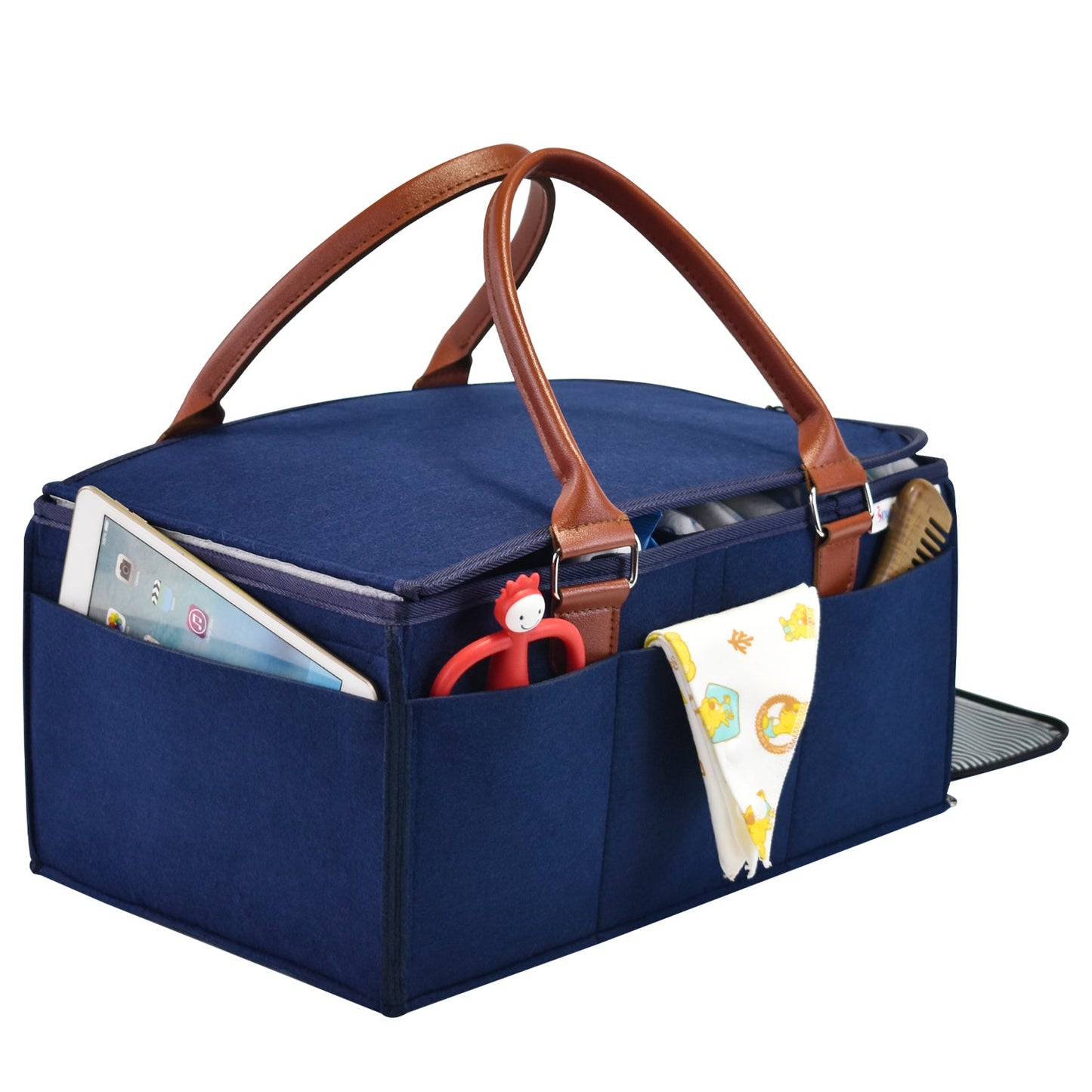 Diaper Caddy Large Size with Lid  Portable Diaper Organizer Bag