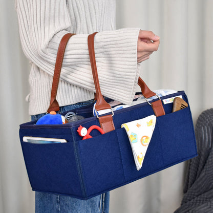 Diaper Caddy Large Size with Lid  Portable Diaper Organizer Bag