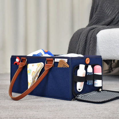 Diaper Caddy Large Size with Lid  Portable Diaper Organizer Bag