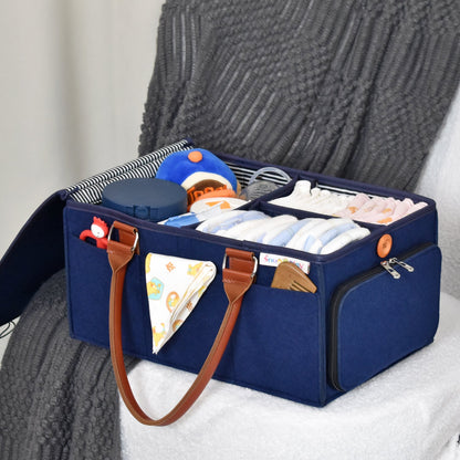 Diaper Caddy Large Size with Lid  Portable Diaper Organizer Bag