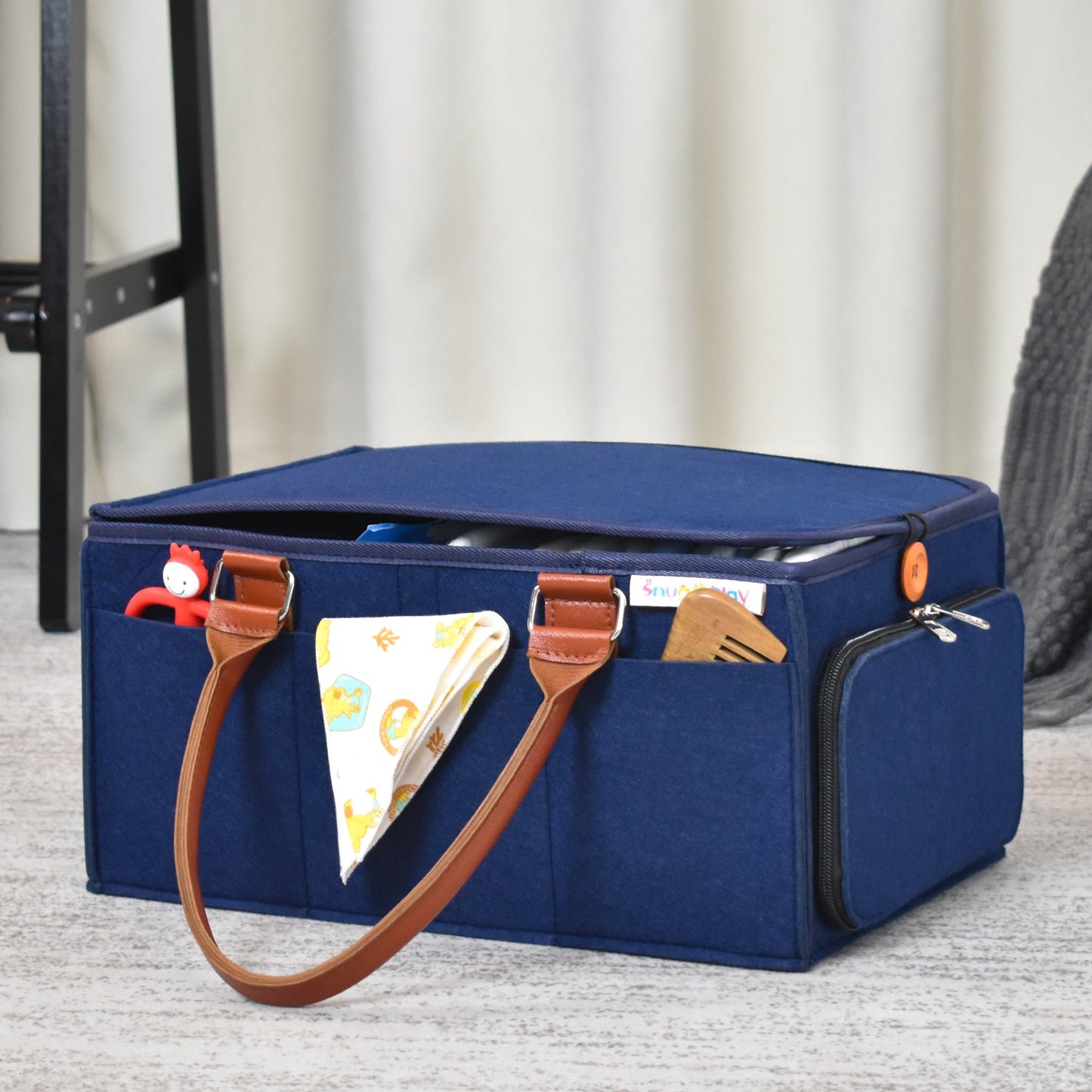 Diaper Caddy Large Size with Lid  Portable Diaper Organizer Bag