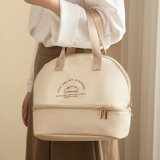 Double Layer Insulated Bag with Compartment