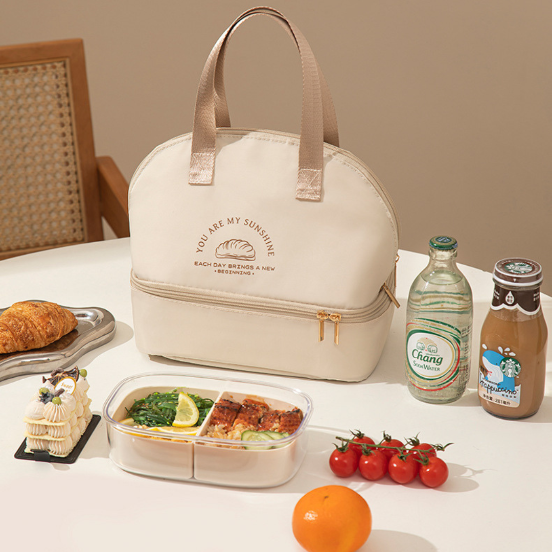 Double Layer Insulated Bag with Compartment