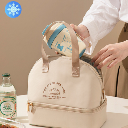 Double Layer Insulated Bag with Compartment