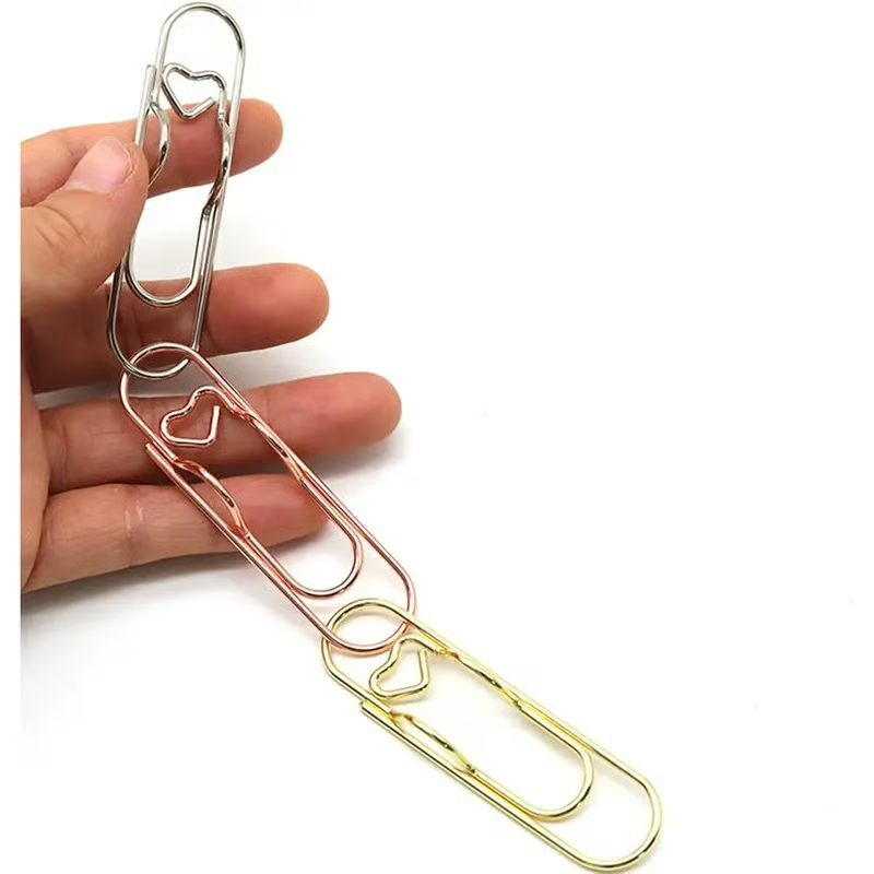 🔥High Quality Multi Color Heart Paperclip Pen Holder