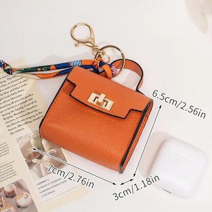 Mini Square Bag Pendant Keychain - High Quality Leather
