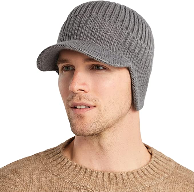 2 in 1 Elastic Warm Ear Protection Knitted Hat
