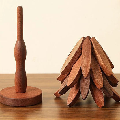 Foldable Wooden Tree Trivet