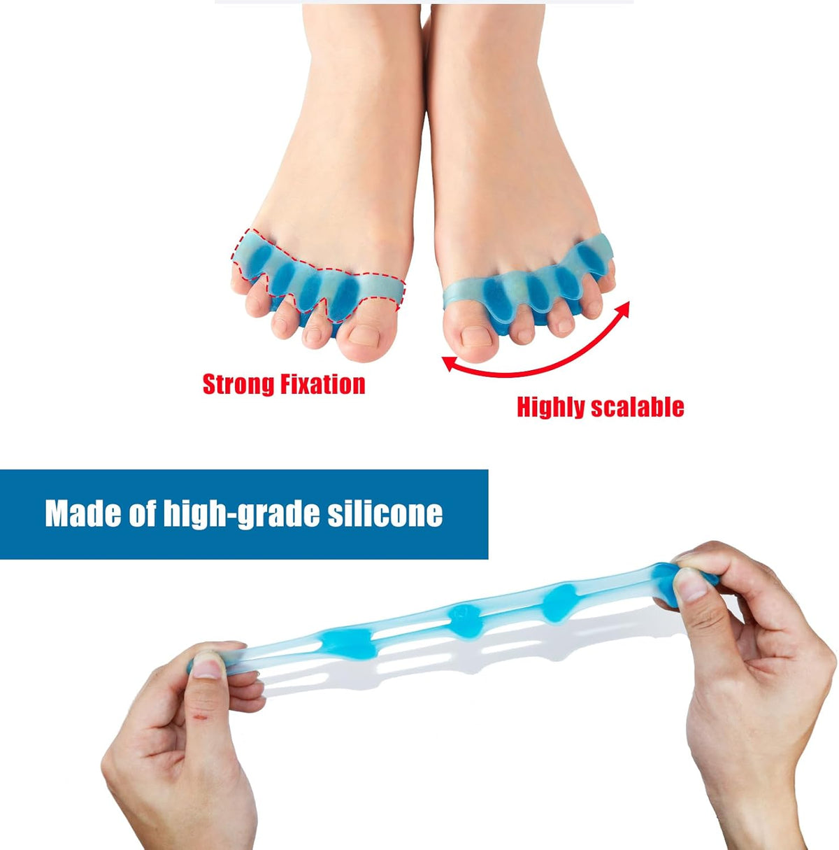 5-Toe Silicone Separator – Gentle Toe Alignment