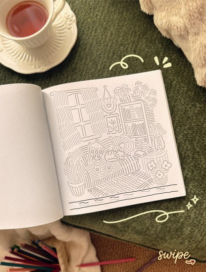 Therapeutic Line Tracing Coloring Book