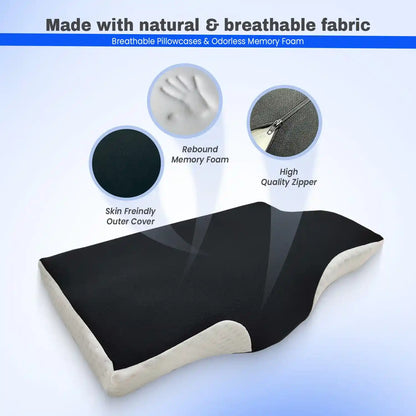 Orthopedic Memory Foam Cervical Pillow for Neck Pain Relief