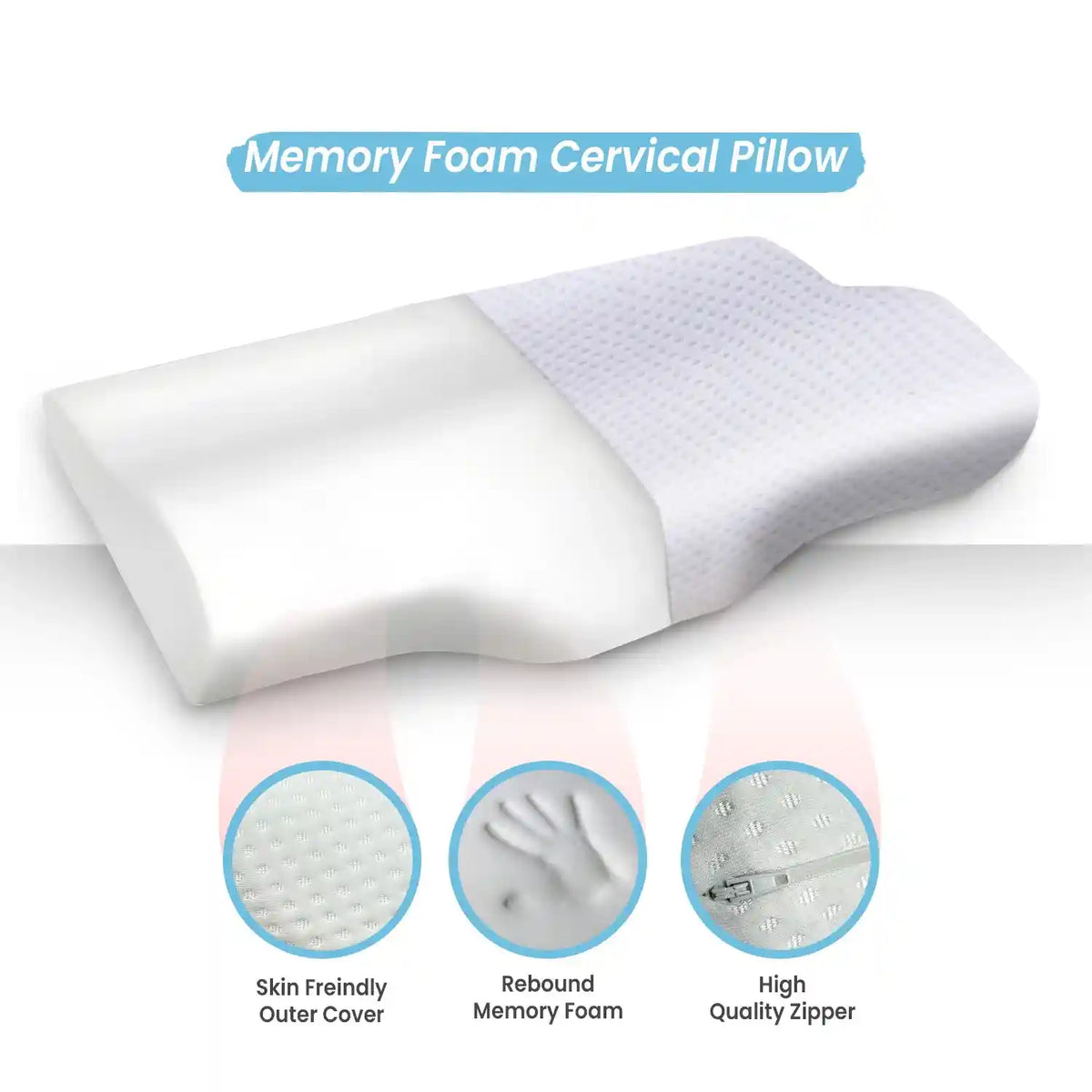 Orthopedic Memory Foam Cervical Pillow for Neck Pain Relief