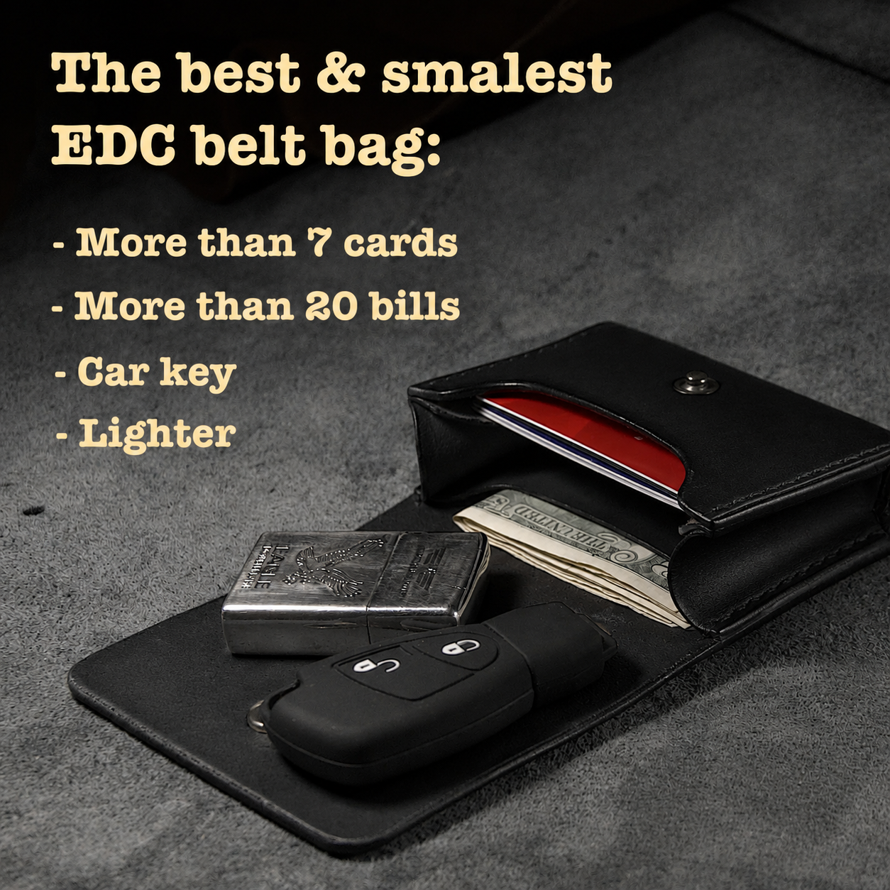 Cow Boy Compact Wallet With Belt