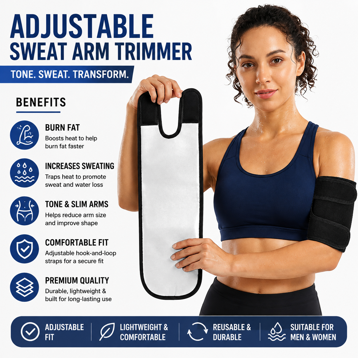 Adjustable Sweat Arm Trimmer Bands