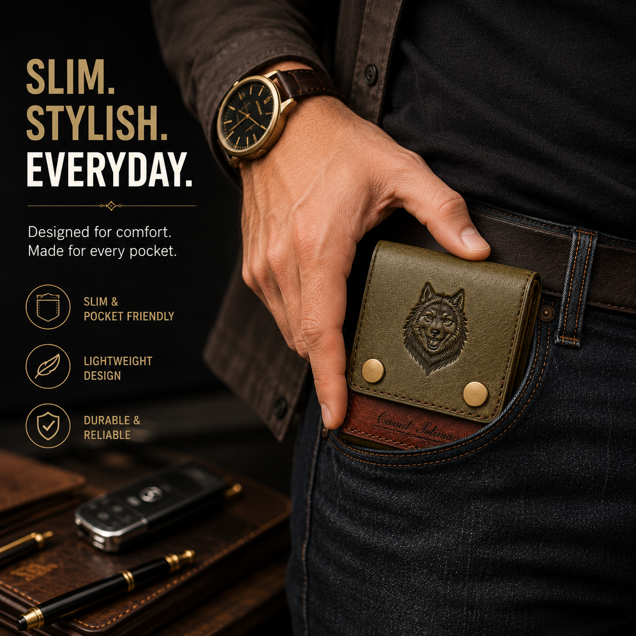 Alpha Wolf Leather Wallet 🐺