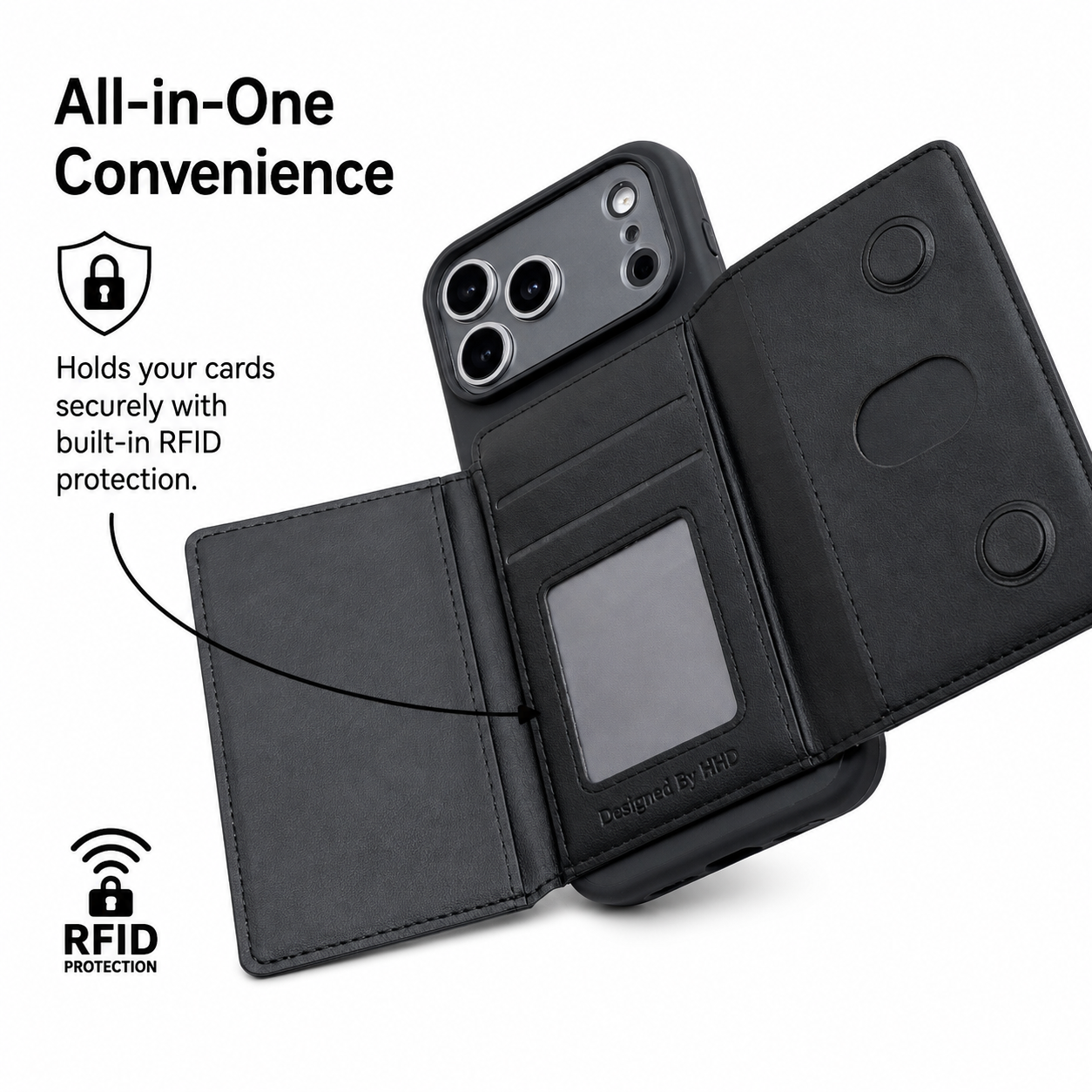 2-in-1 Magnetic Phone Card Holder Wallet
