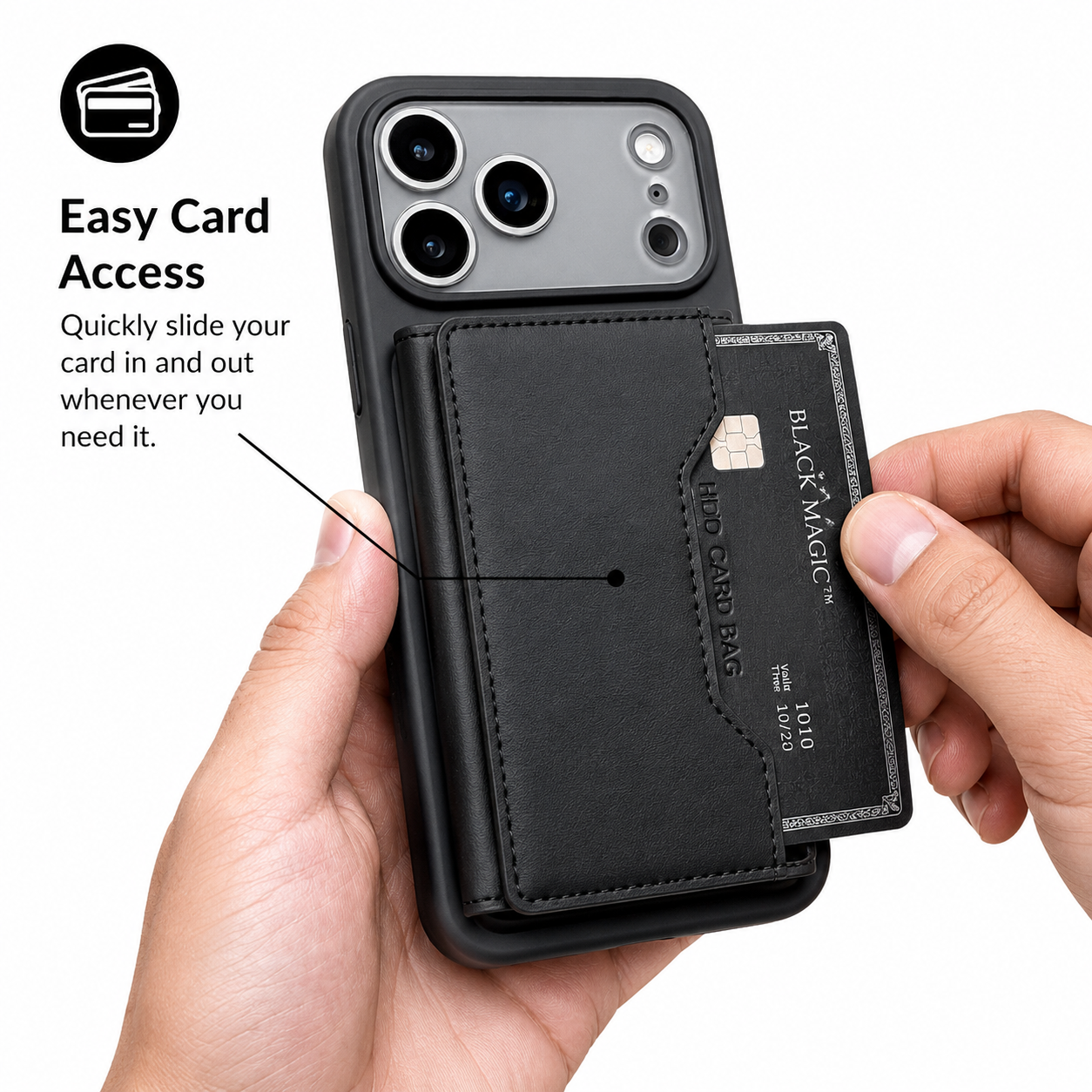 2-in-1 Magnetic Phone Card Holder Wallet