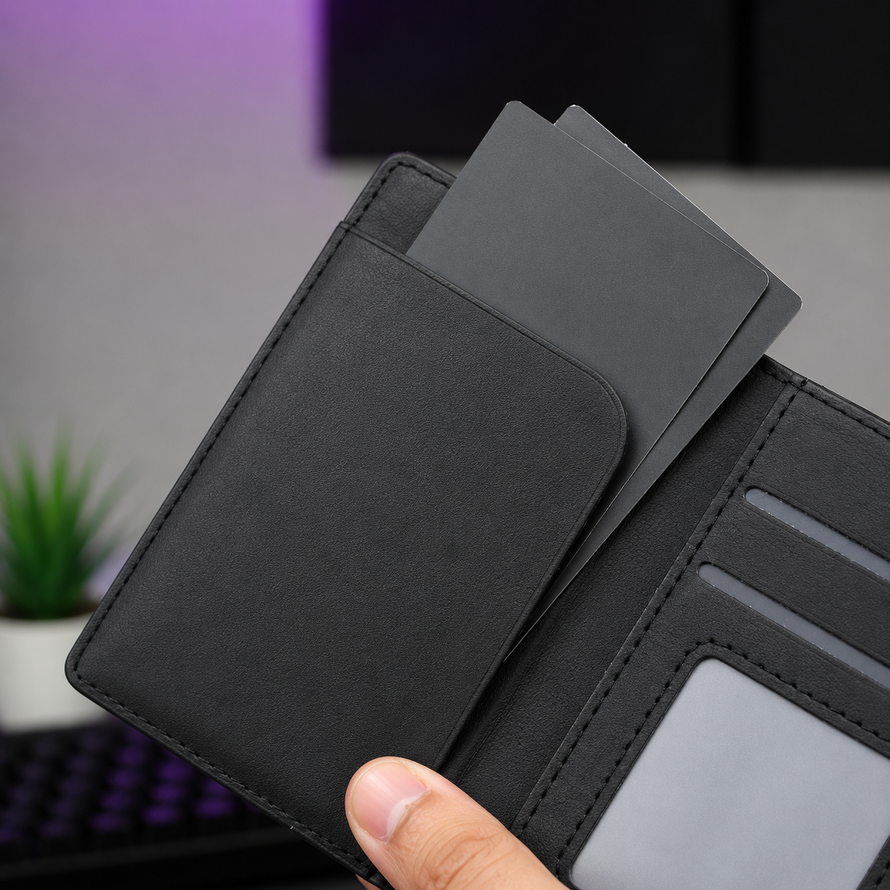 2-in-1 Magnetic Phone Card Holder Wallet