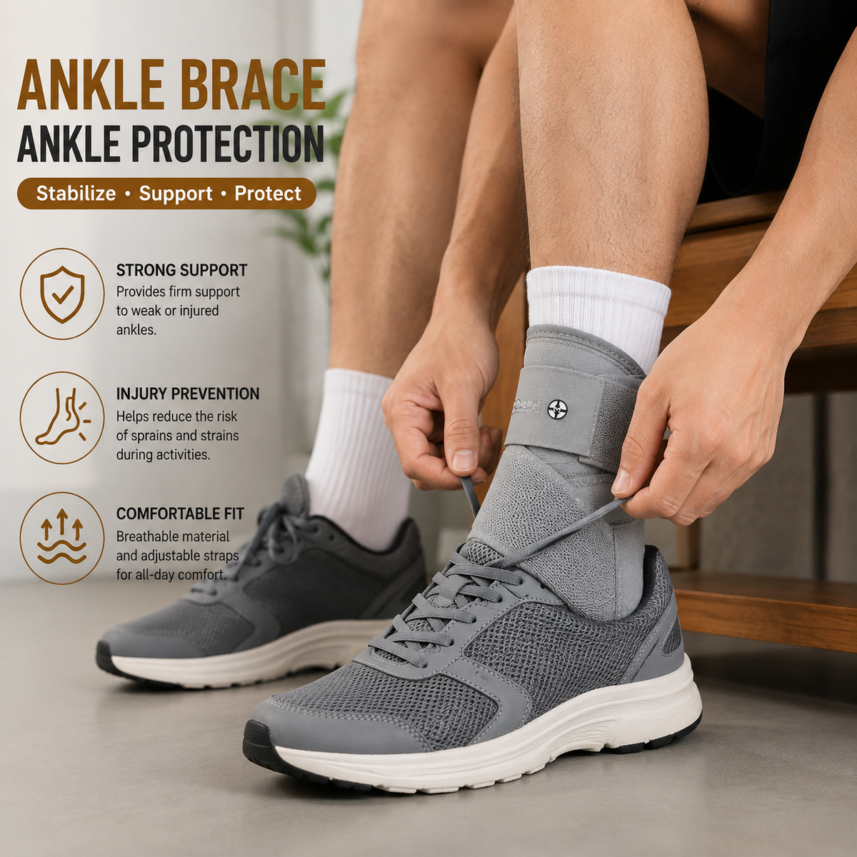 Adjustable Ankle Support Brace