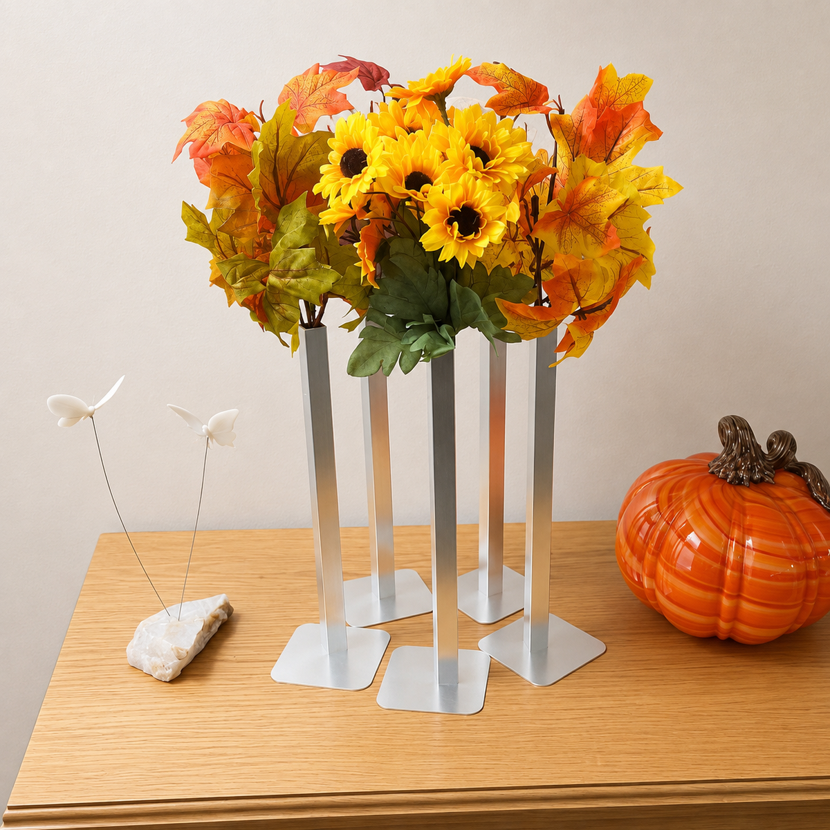 Magnetic Aluminum Flower Vase Set