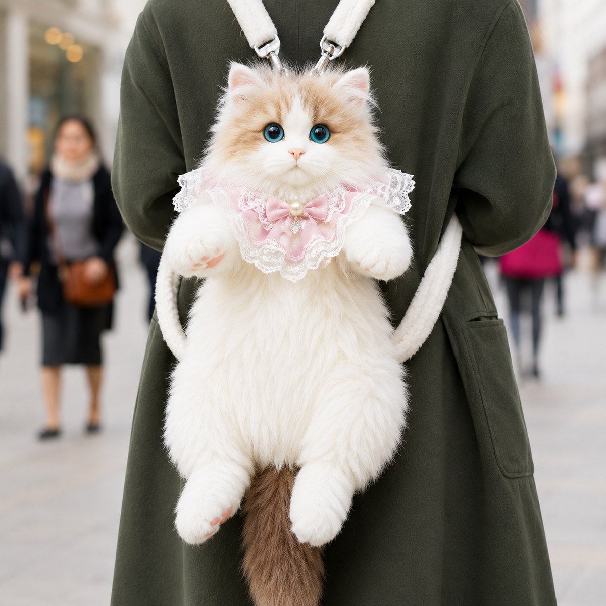 2-in-1 Cute Cat Plush & Backpack
