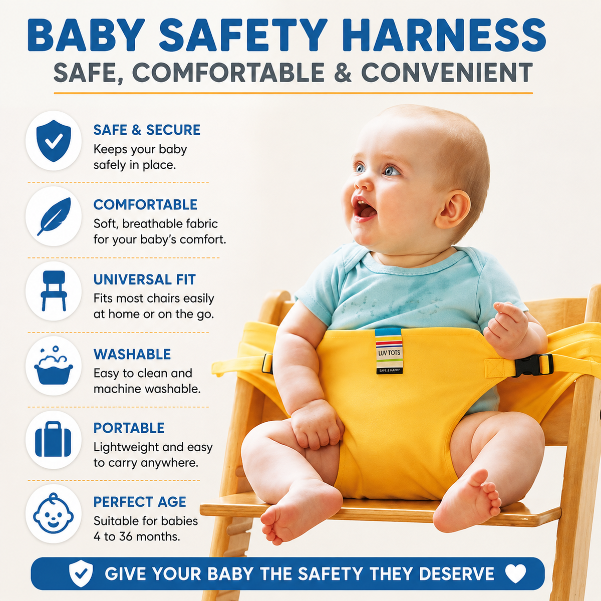Portable Baby Chair Safety Belt