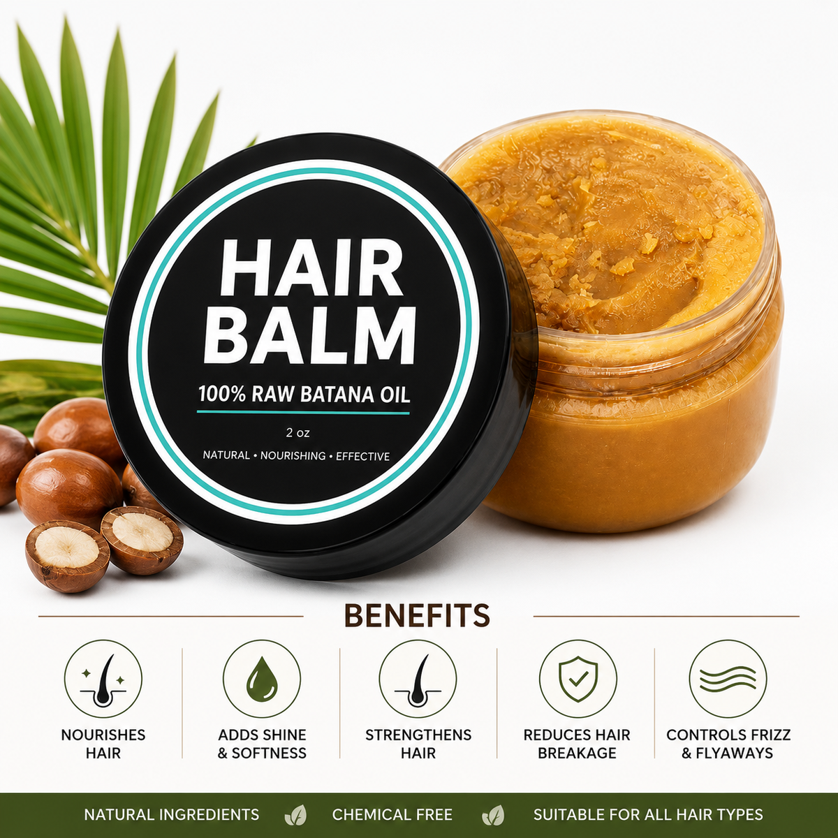 Hair Balm – Nourish, Strengthen & Shine
