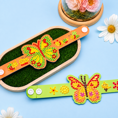 DIY Butterfly Diamond Painting Bracelet Kit