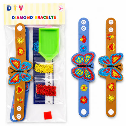DIY Butterfly Diamond Painting Bracelet Kit
