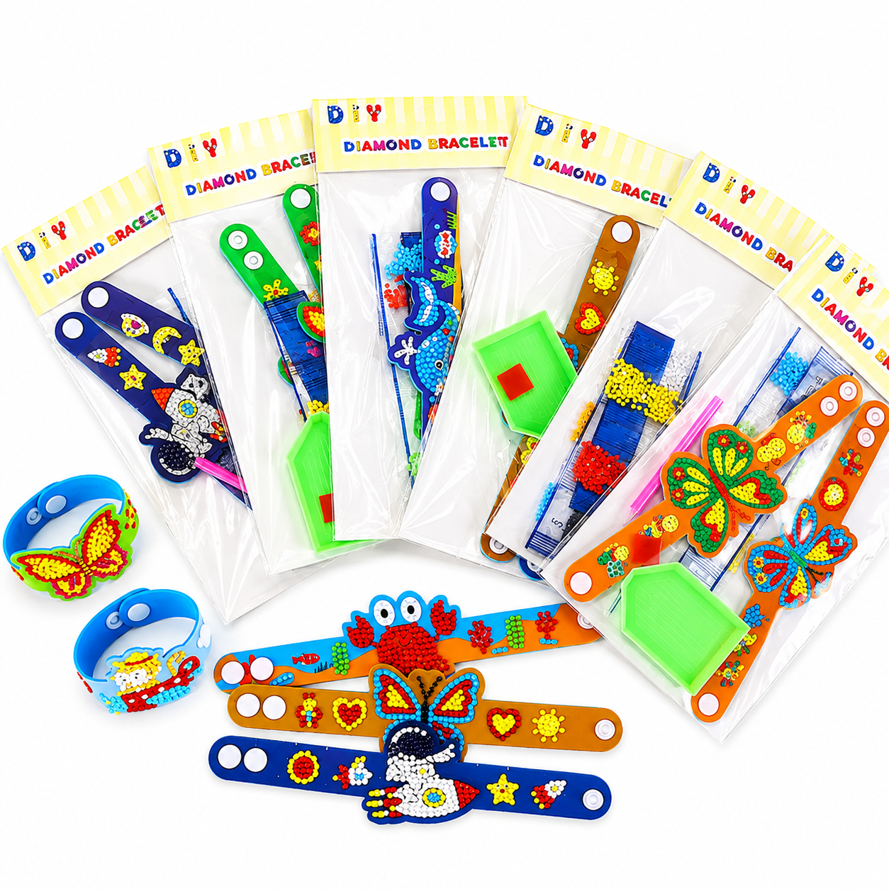 DIY Butterfly Diamond Painting Bracelet Kit