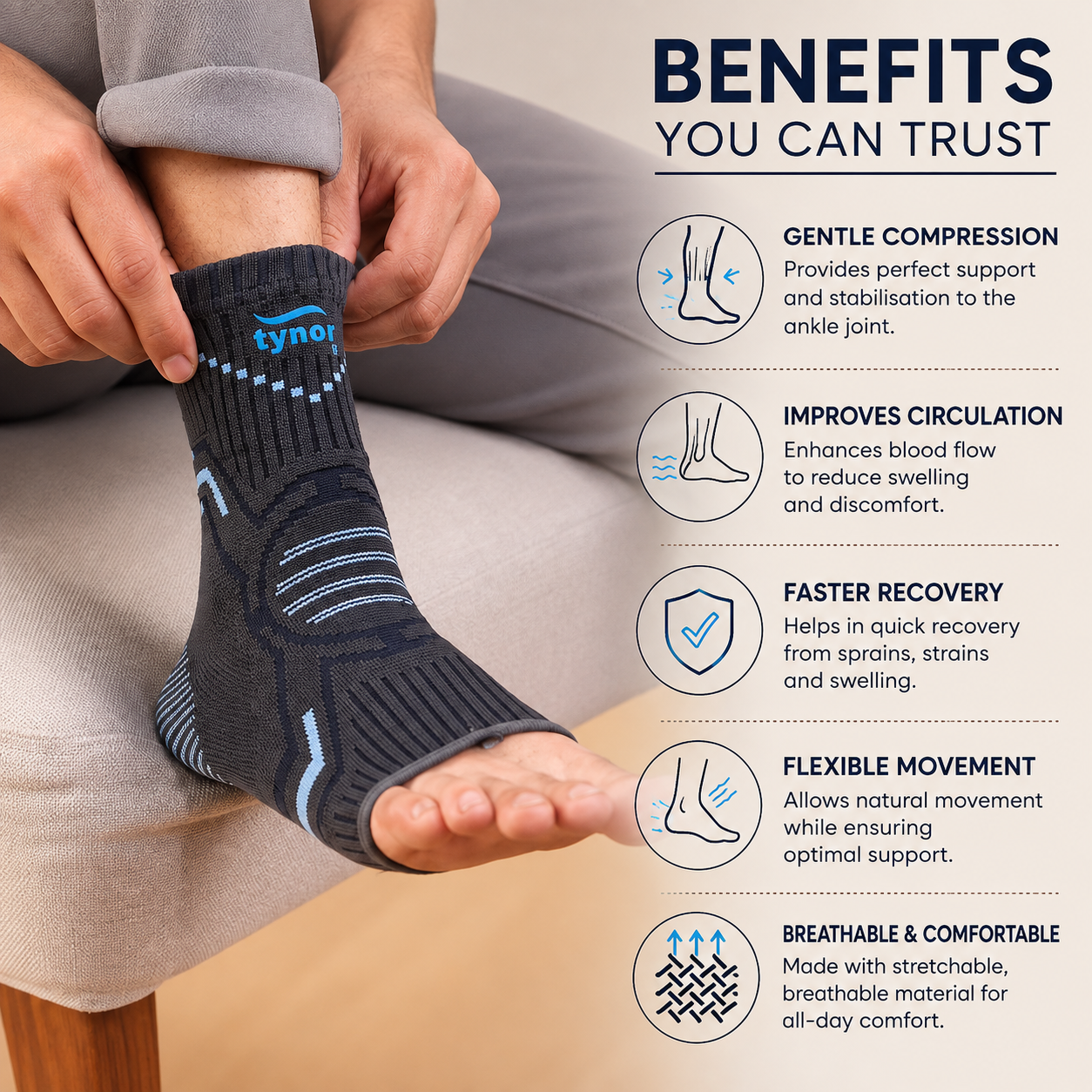 Compression Ankle Support Brace