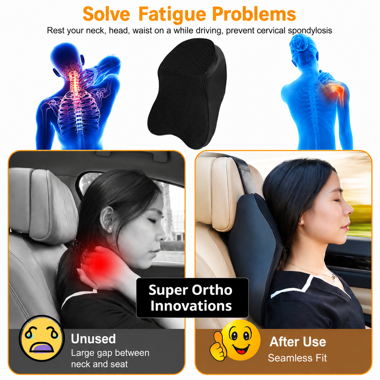 Car Seat Head & Neck Rest Pillow