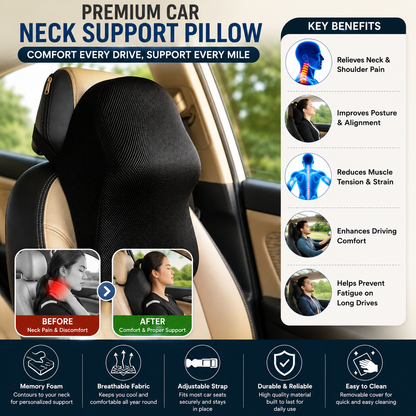 Car Seat Head & Neck Rest Pillow