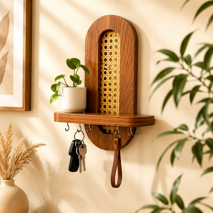 Premium Wooden Key Holder Shelf