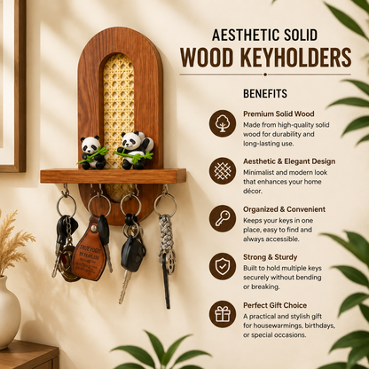Premium Wooden Key Holder Shelf