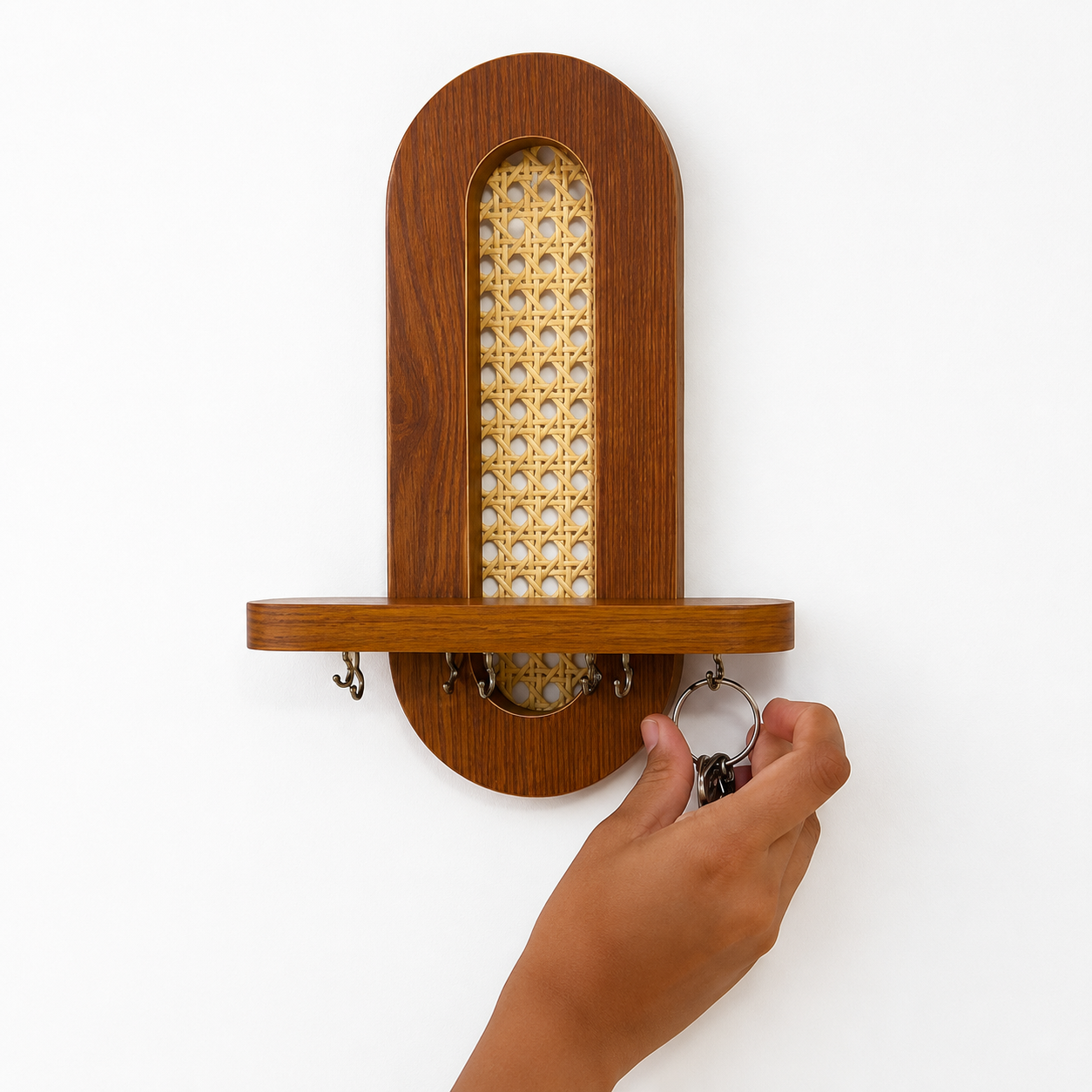 Premium Wooden Key Holder Shelf