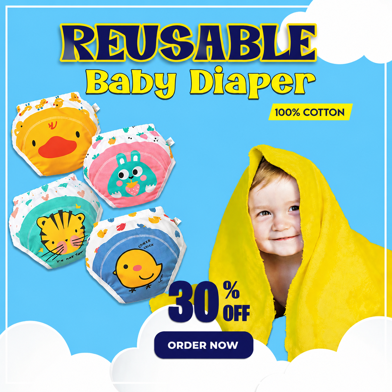 Reusable Kids Diaper and Training Pants