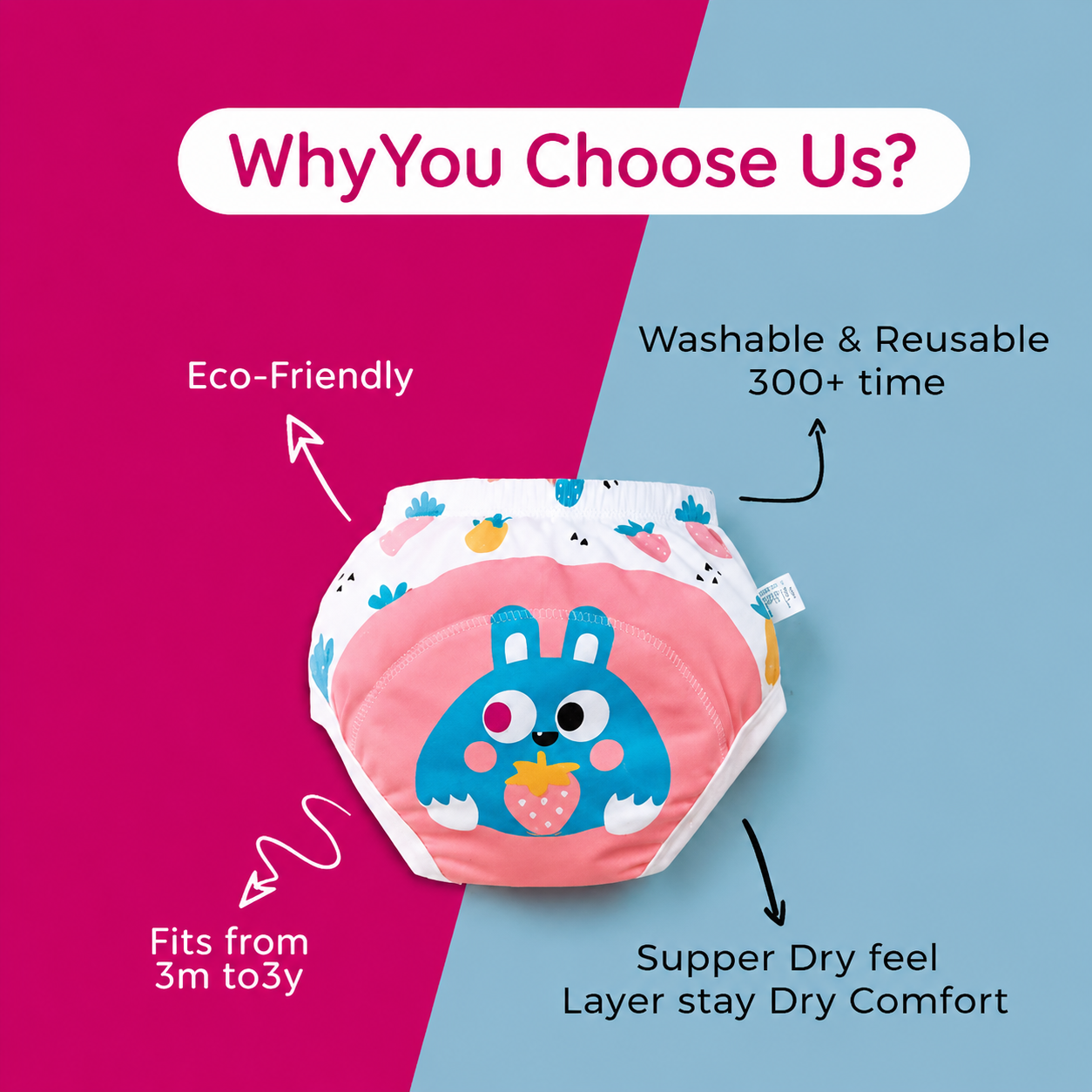 Reusable Kids Diaper and Training Pants