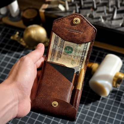 Hand Made Leather Compact Wallet